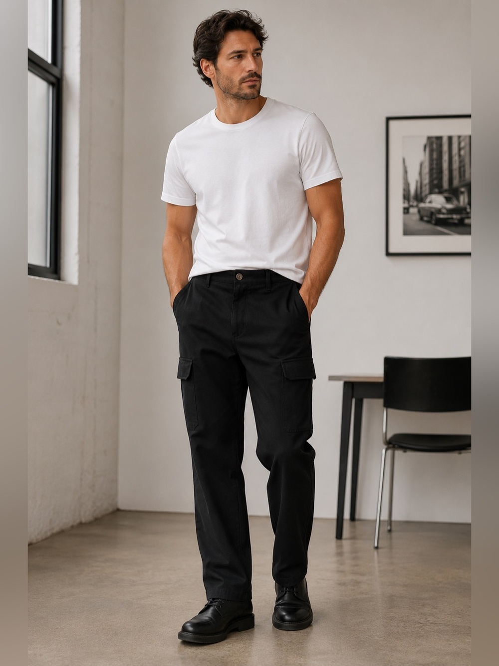 BOSS ORANGE Charcoal Black Men's Cargo Pants